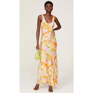 DELFI Collective Donna Maxi Satin Dress Size L